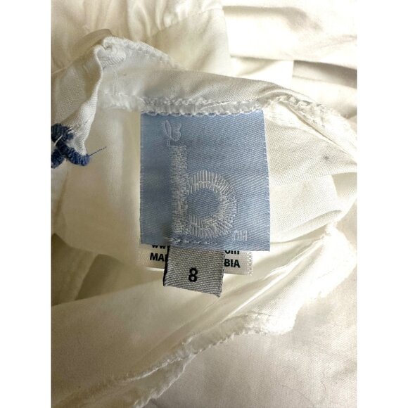 Bella Bliss Girls White Ruffle Blouse Size 8 – 100% Cotton Long Sleeve Victorian - Picture 5 of 6